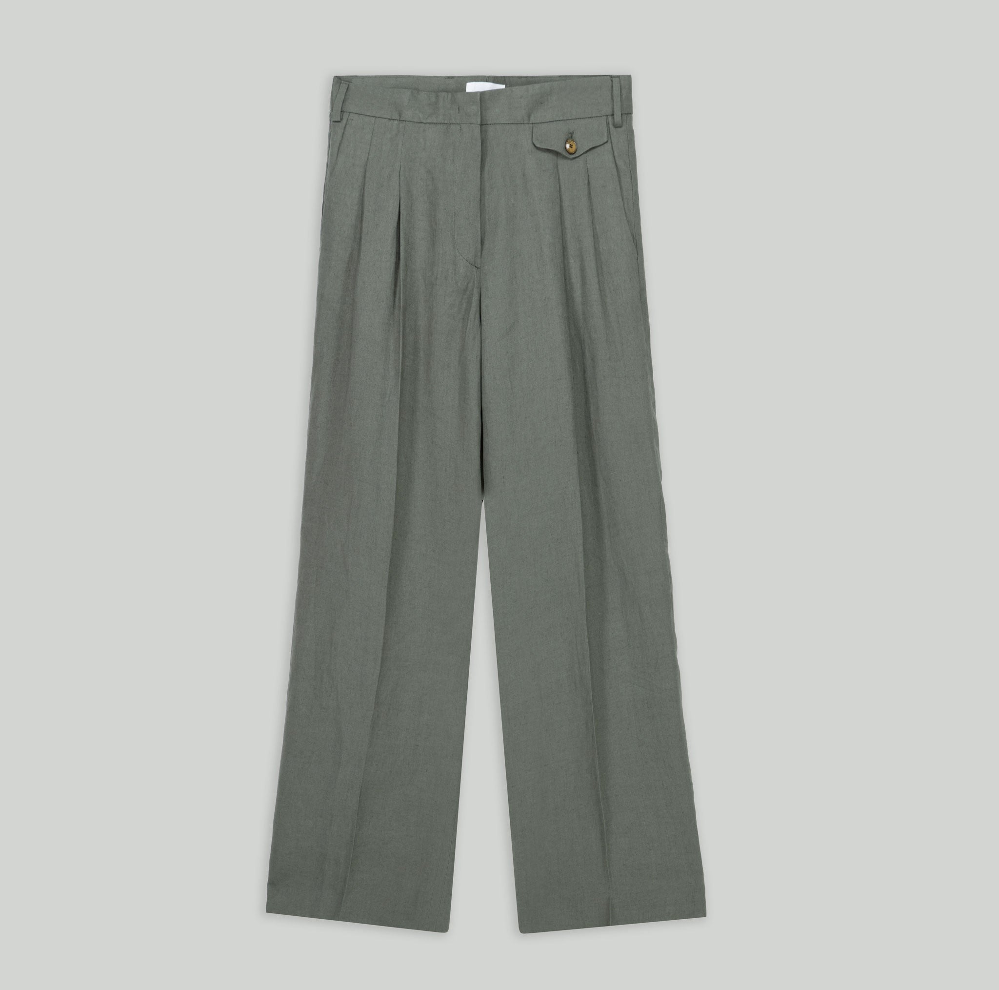 パンツ CELLAR DOOR FW22 'Vivian' trousers (QA210350QQ124 89) Cellar Door Vivian pants - Green - Women | QA210350QQ12489